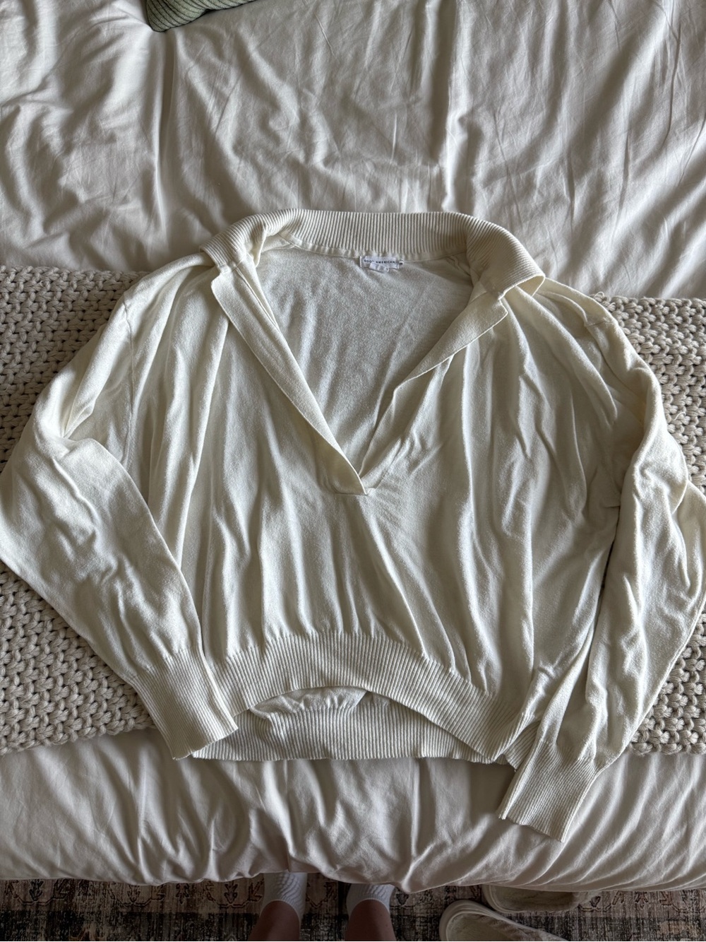 Good American Deep V Sweater